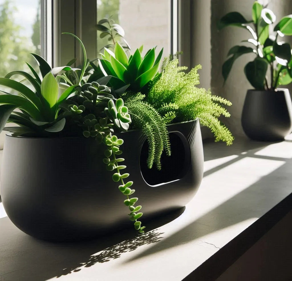 Jardinière auto-arrosante au design élégant