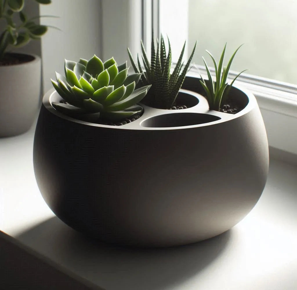 Jardinière ronde auto-arrosante