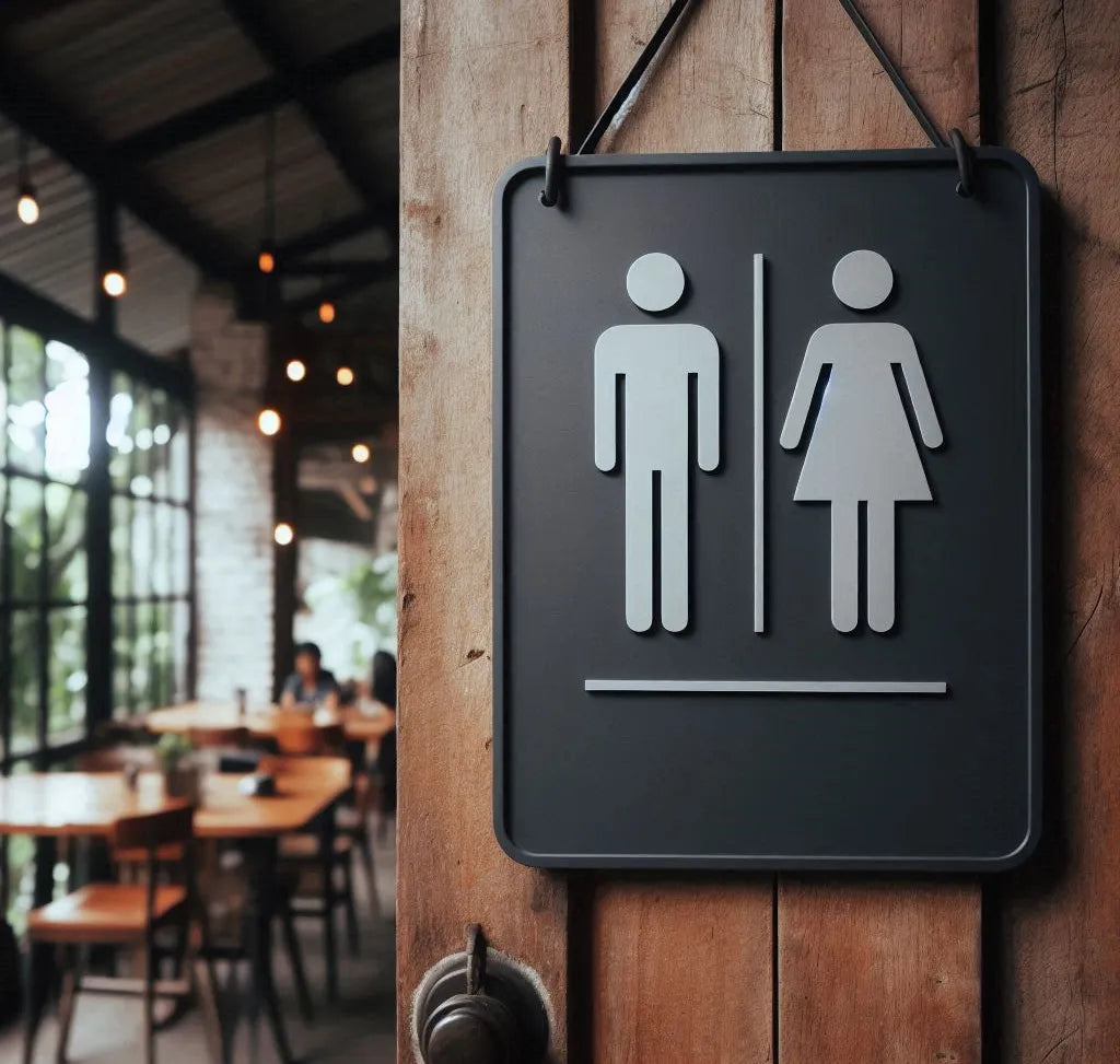 Panneau de porte de toilettes