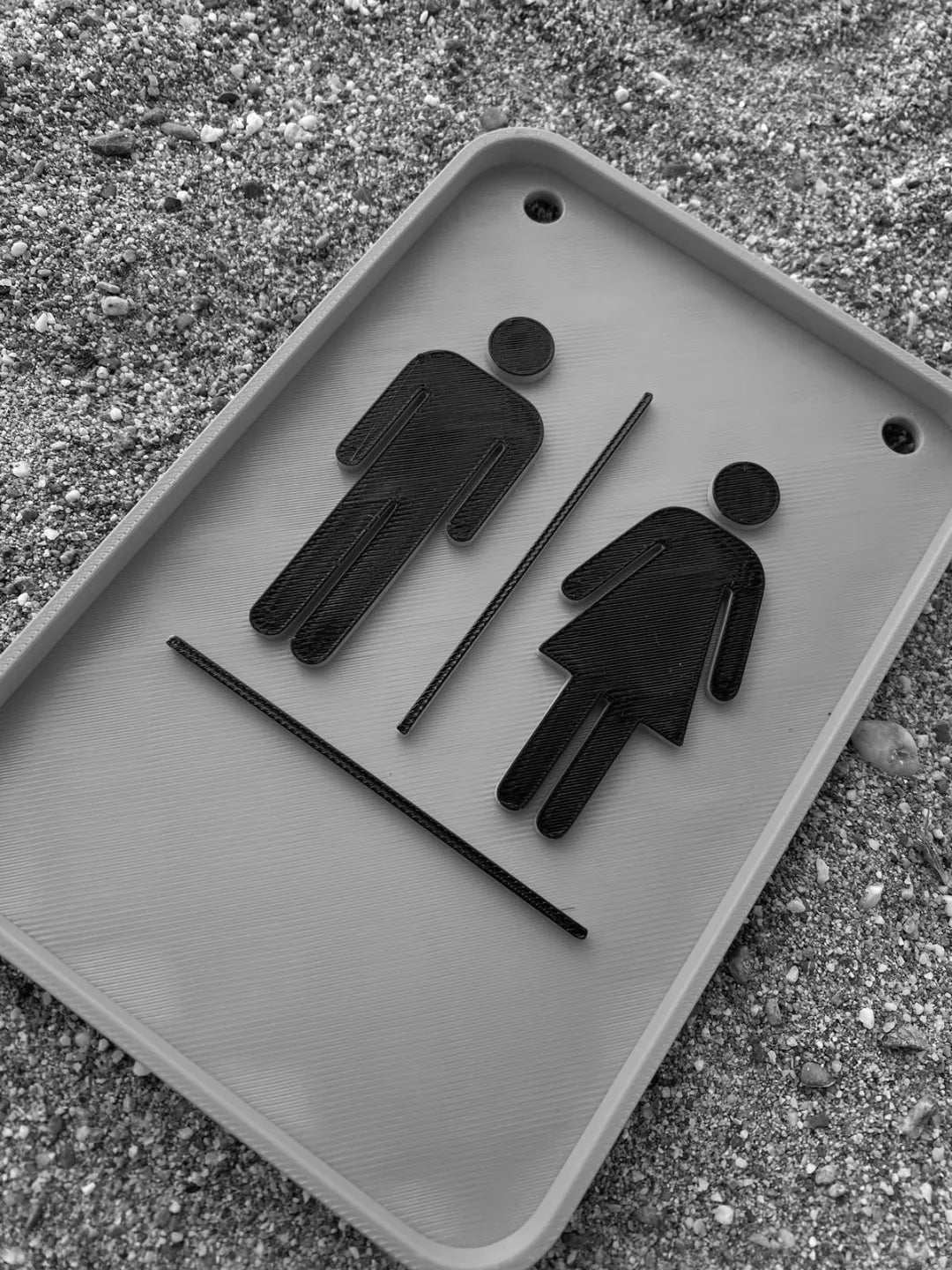 Panneau de porte de toilettes