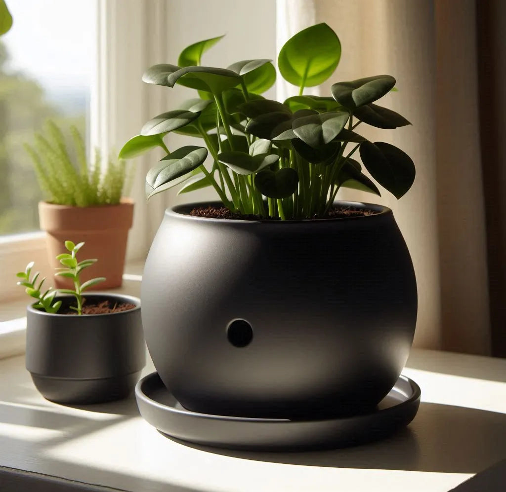 Pot de fleurs rond auto-arrosant  Jardinière
