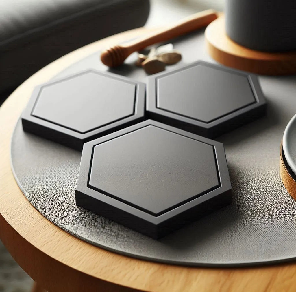 Sous-verre de forme hexagonale