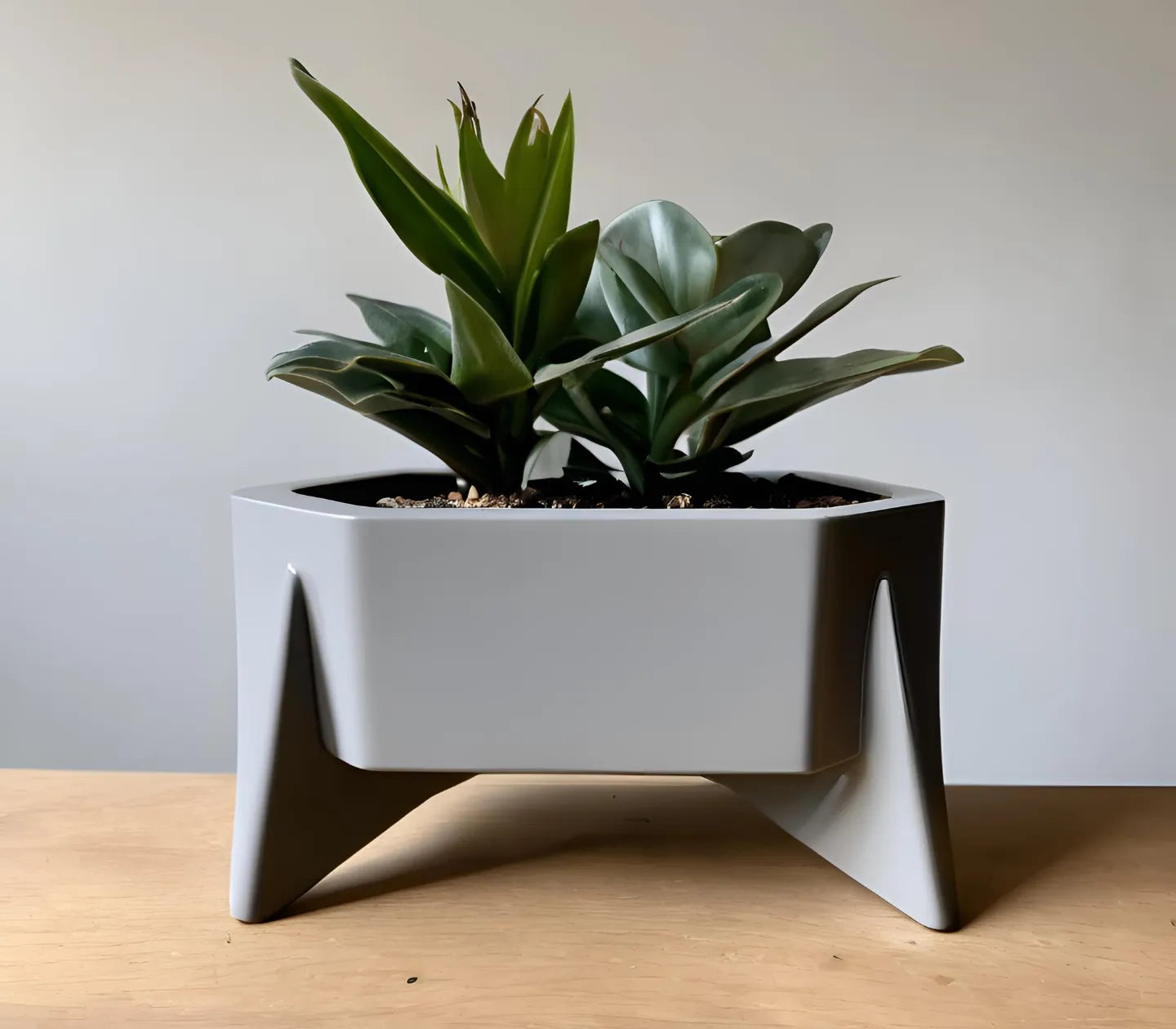 Jardinière hexagonale de style mid-century