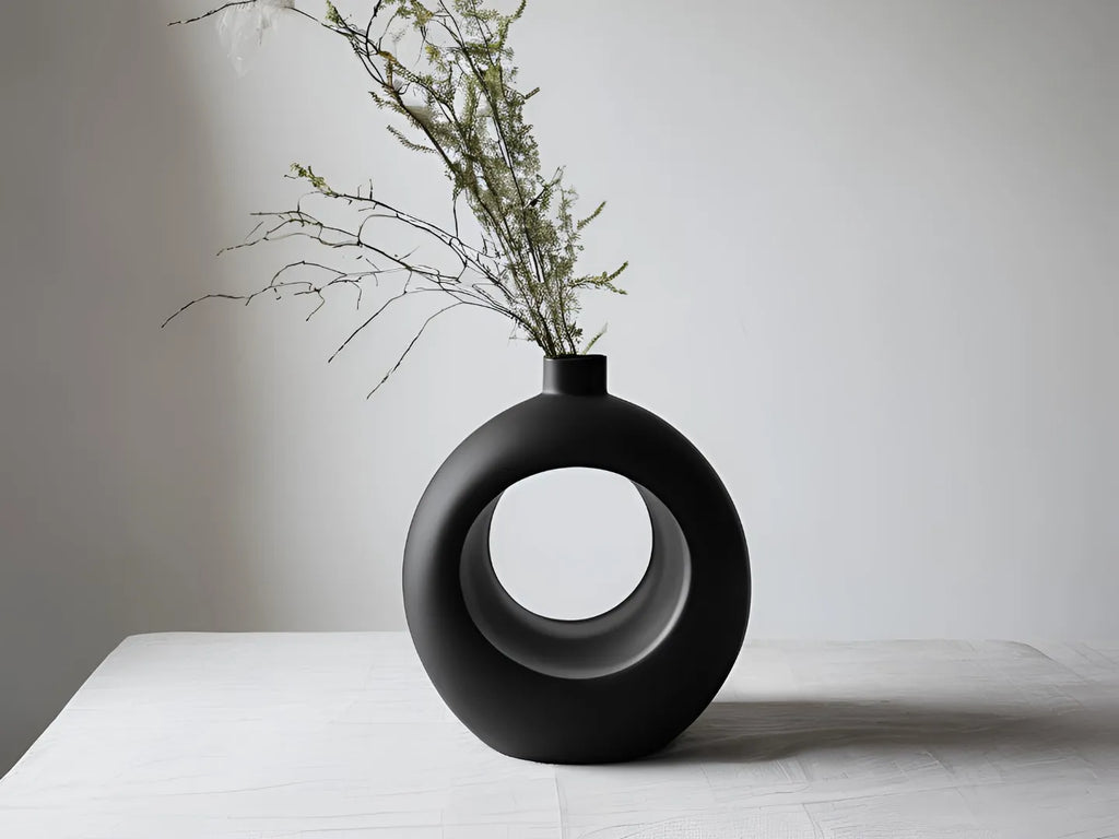 Vase circulaire à anneau de style nordique Moderne