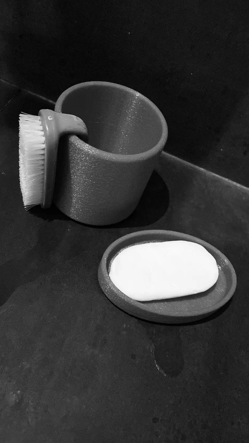 Porte-savon et porte-brosse à dents design
