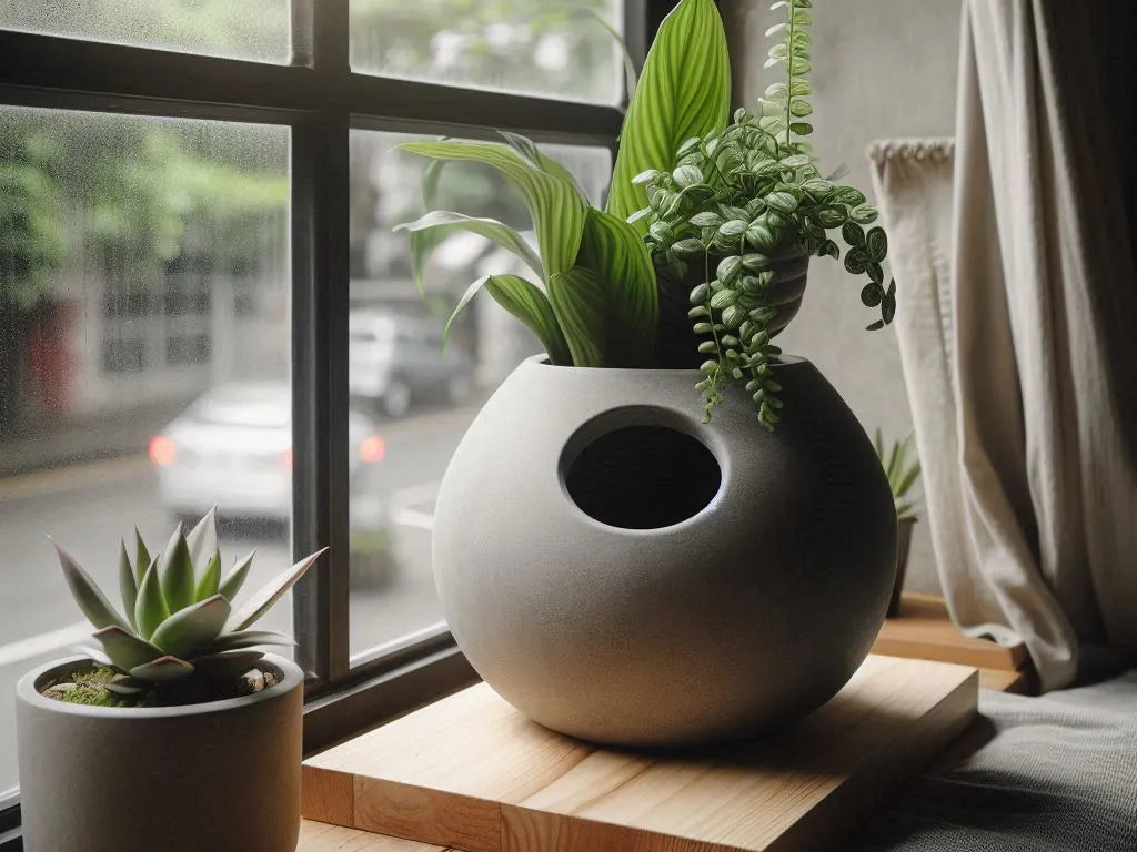 Pot à plantes auto-arrosant élégant