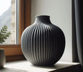 Vase design Moderne à côtes
