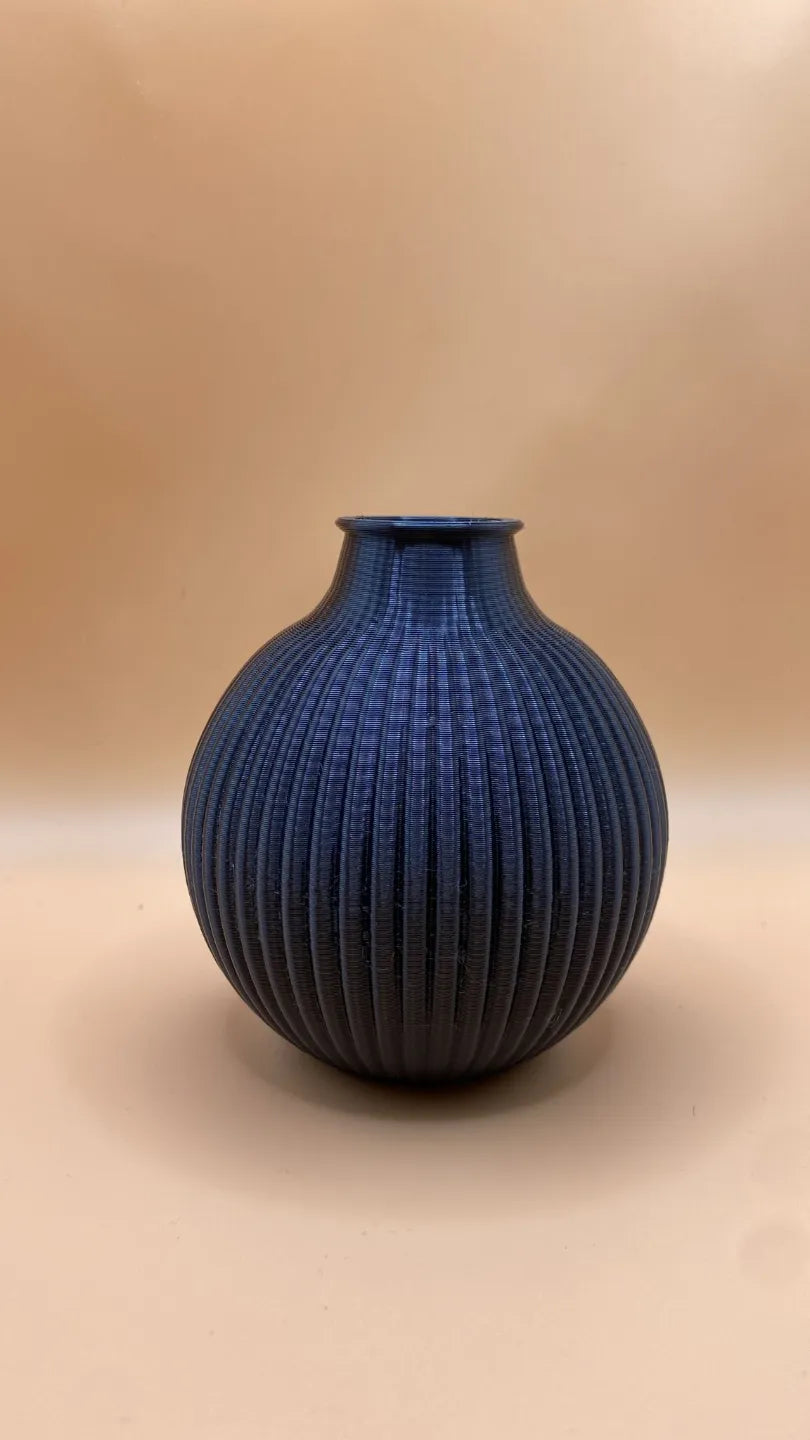 Vase design Moderne à côtes