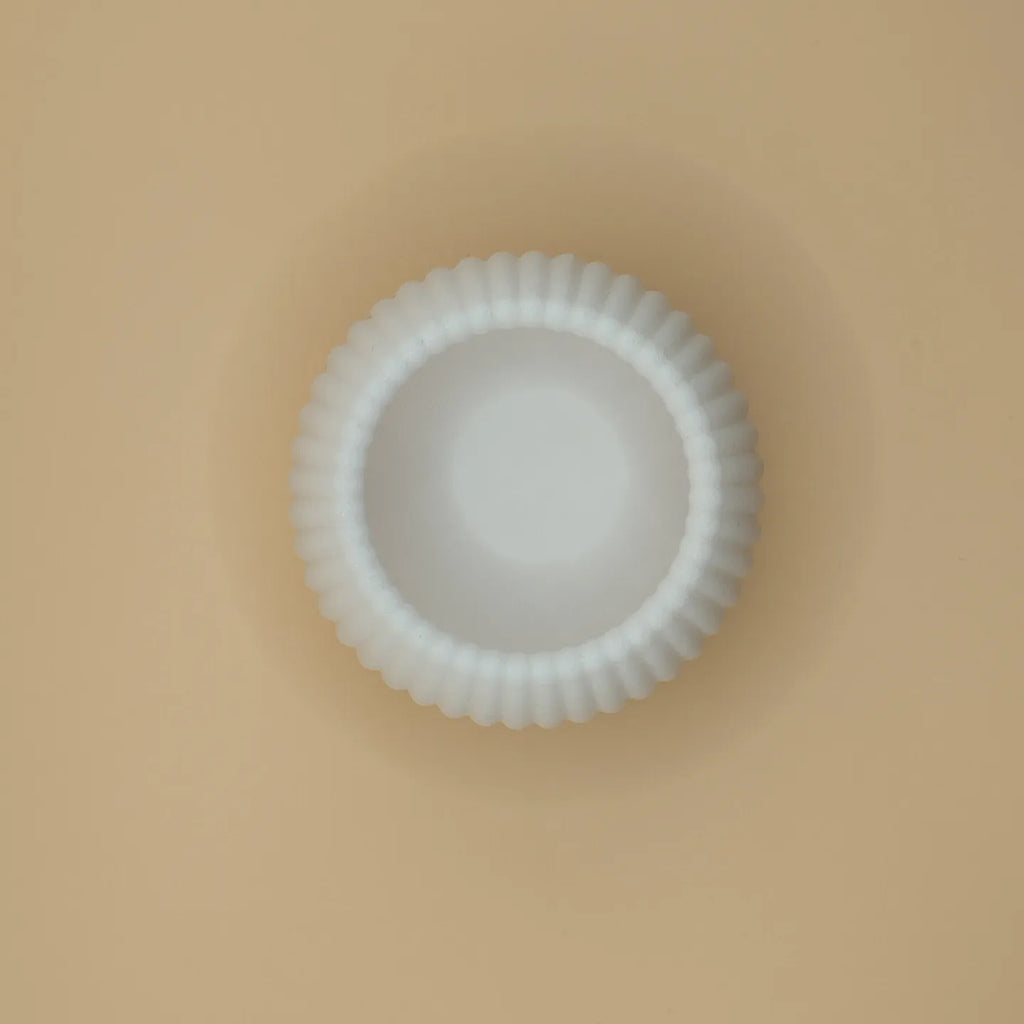 Bougie ronde côtelée Moderne  (LED) Porte-bougie chauffe-plat