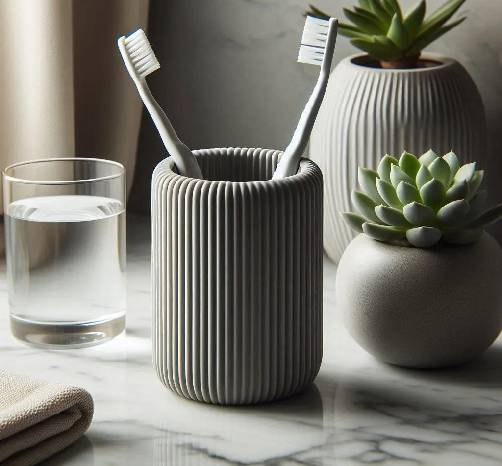 Porte-brosse à dents et dentifrice à nervures Modernees