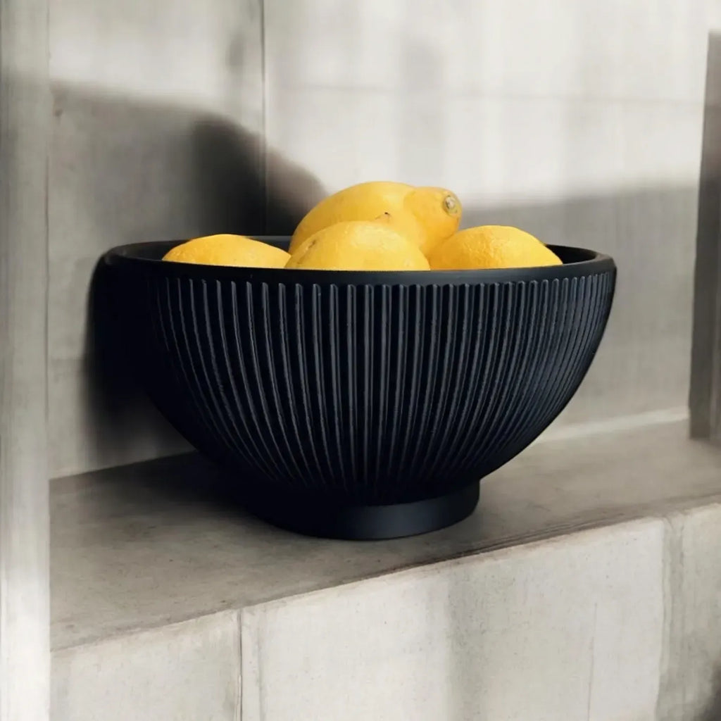 Bol décoratif côtelé Beauté Citronnée