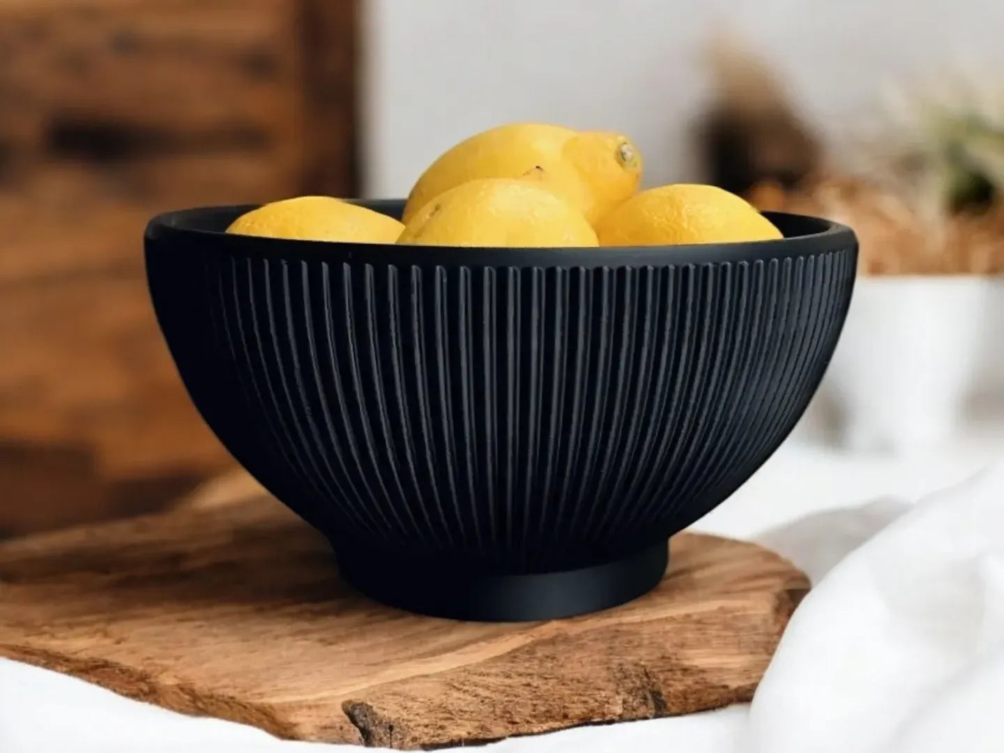 Bol décoratif côtelé Beauté Citronnée