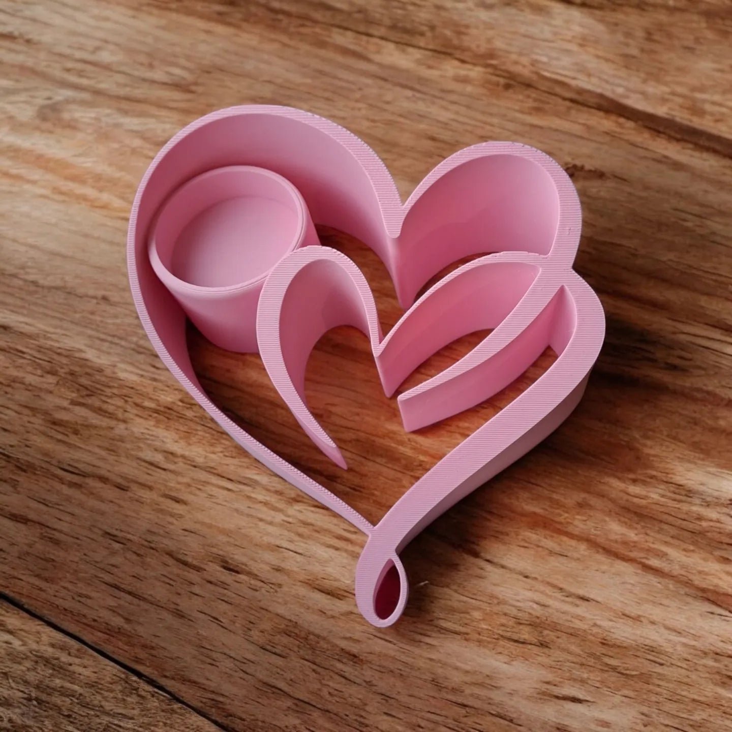 Bougeoir chauffe-plat Deux Cœurs Cadeau de la Saint-Valentin