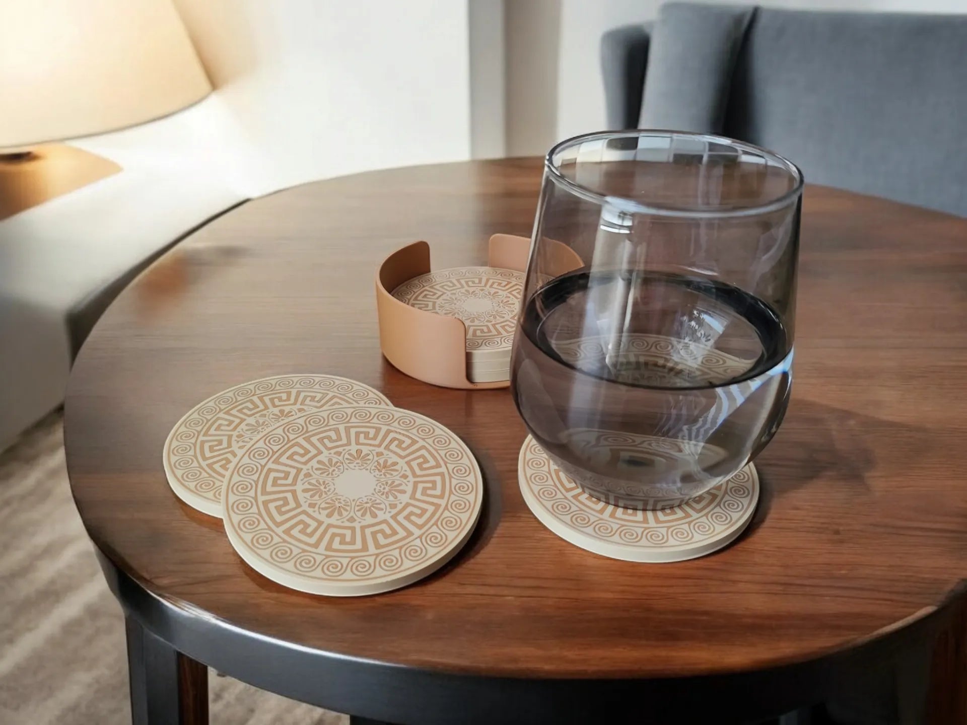 Ensemble de dessous-de-verre de design grec