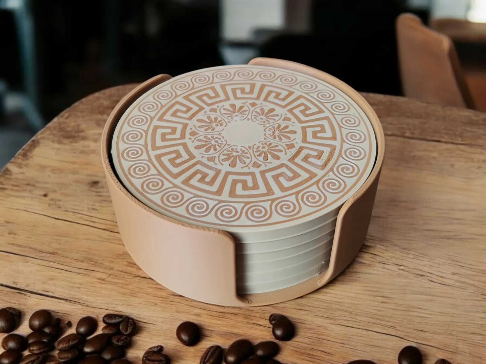 Ensemble de dessous-de-verre de design grec