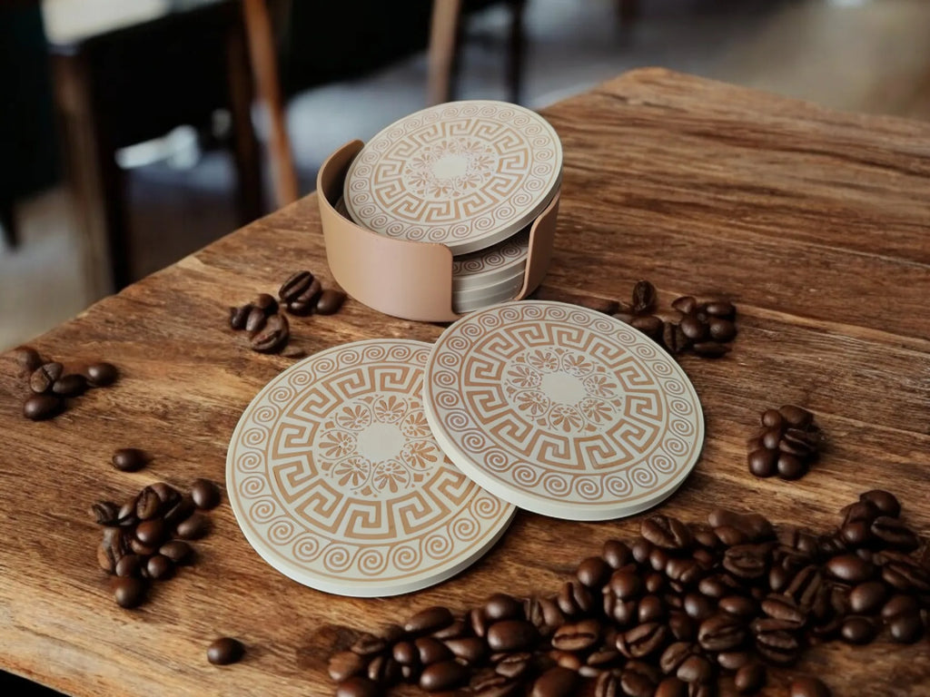 Ensemble de dessous-de-verre de design grec
