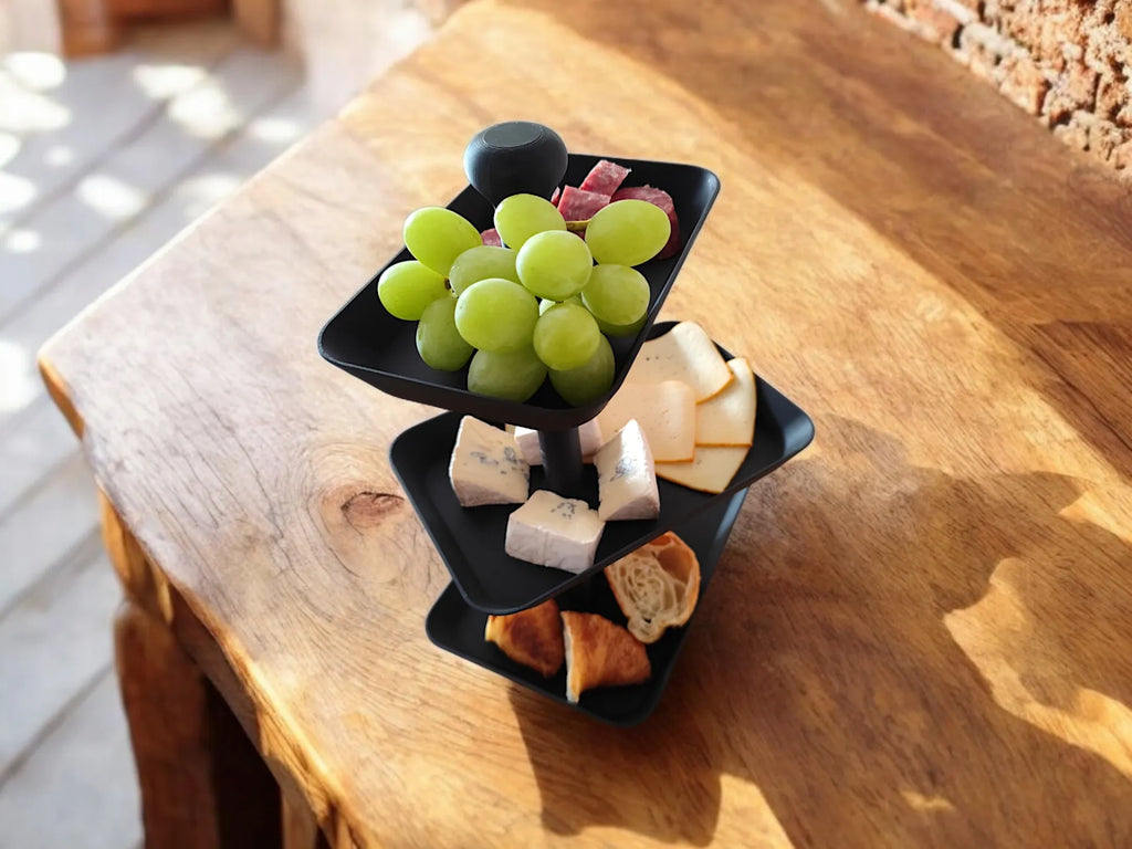 Plateau de service à trois niveaux - Étagère à goûter