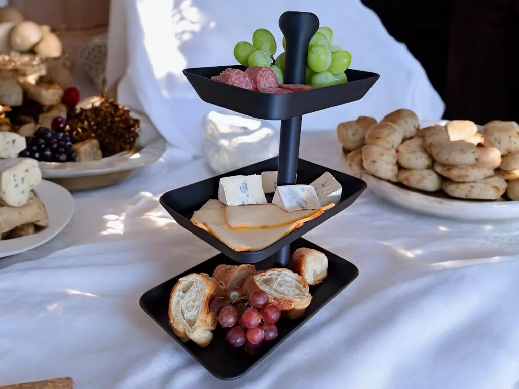 Plateau de service à trois niveaux - Étagère à goûter