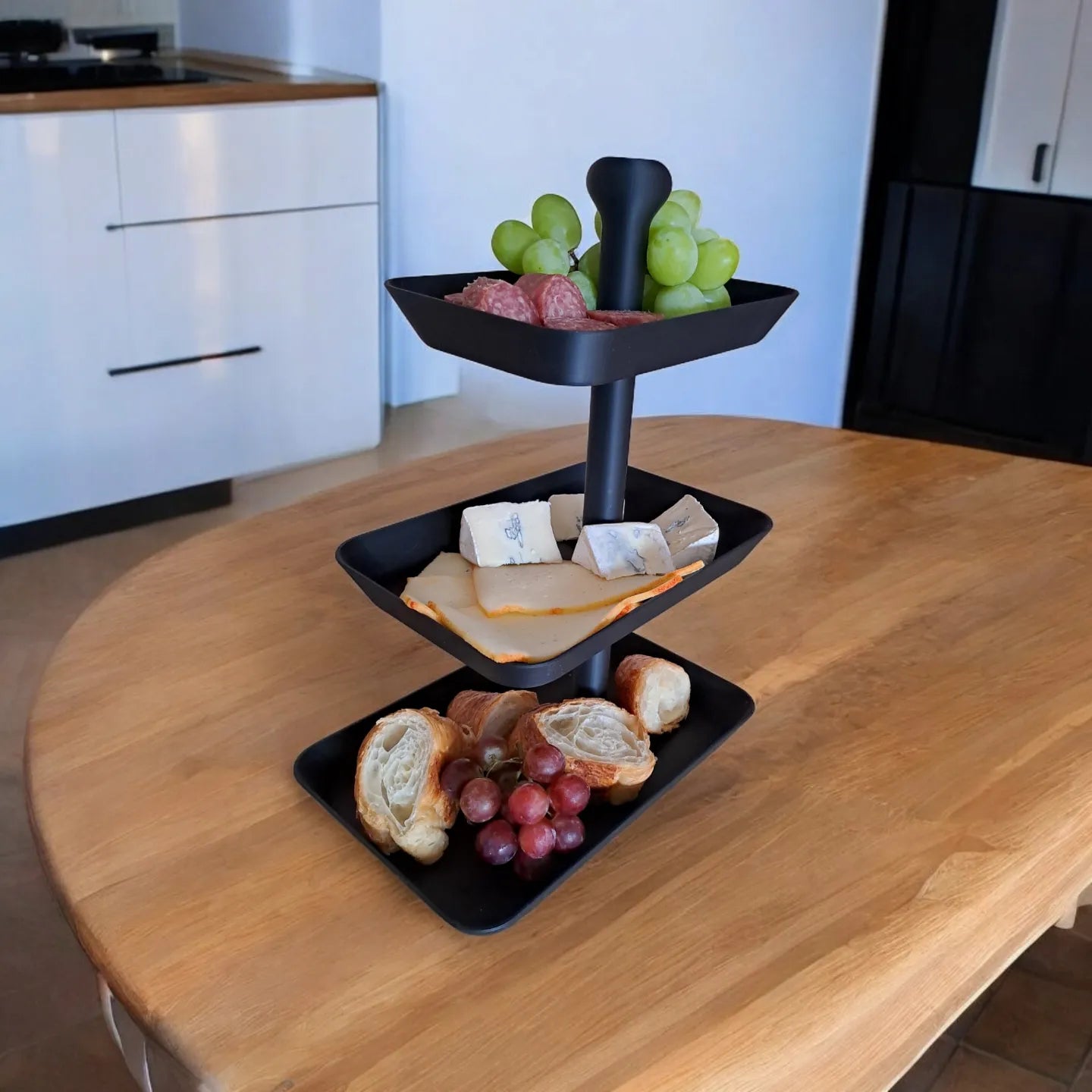 Plateau de service à trois niveaux - Étagère à goûter
