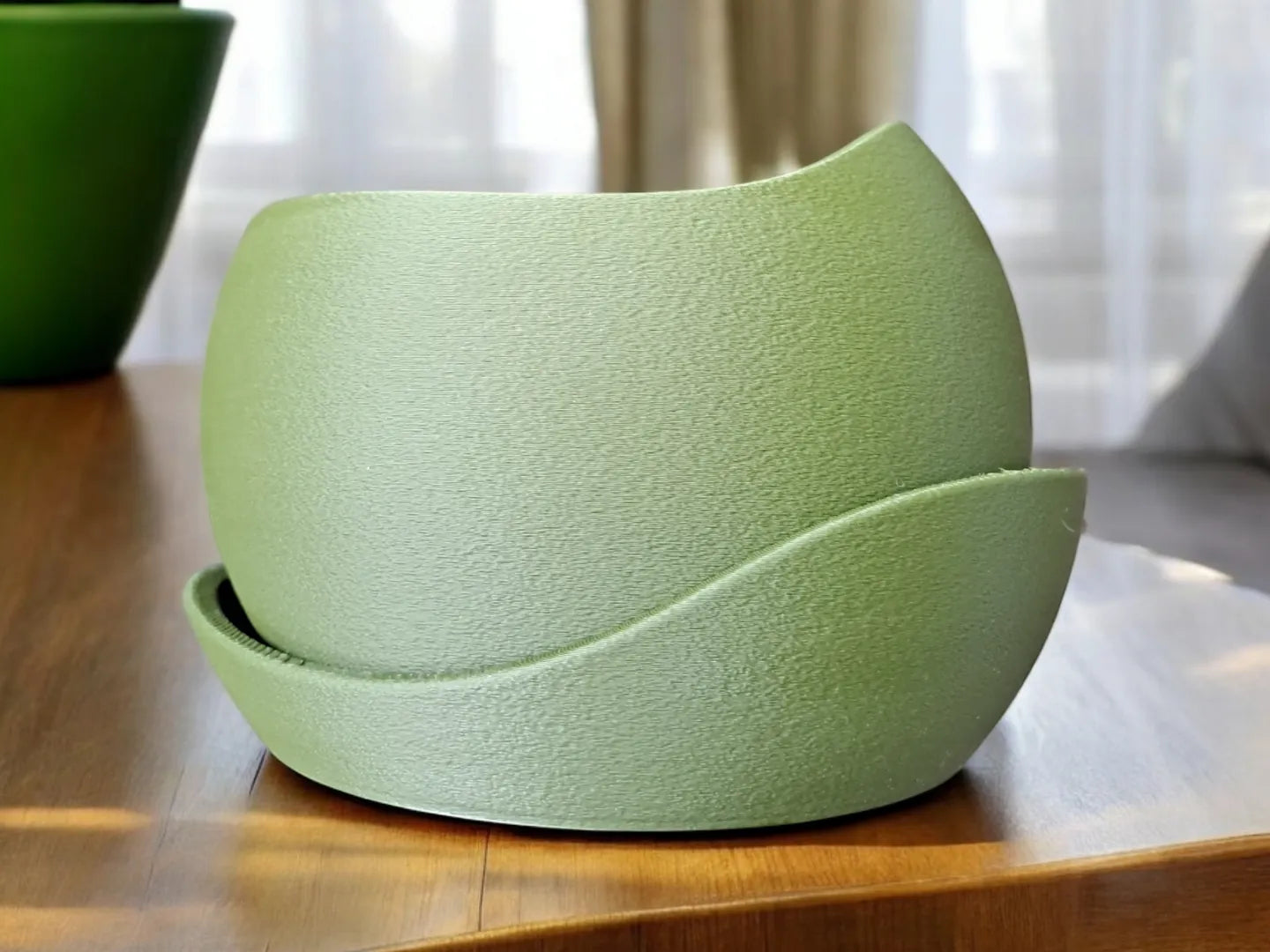 Pot de plante peau de requin avec soucoupe