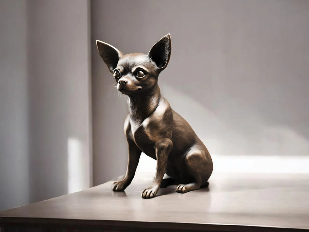 Sculpture Épurée de chihuahua  statue de chihuahua