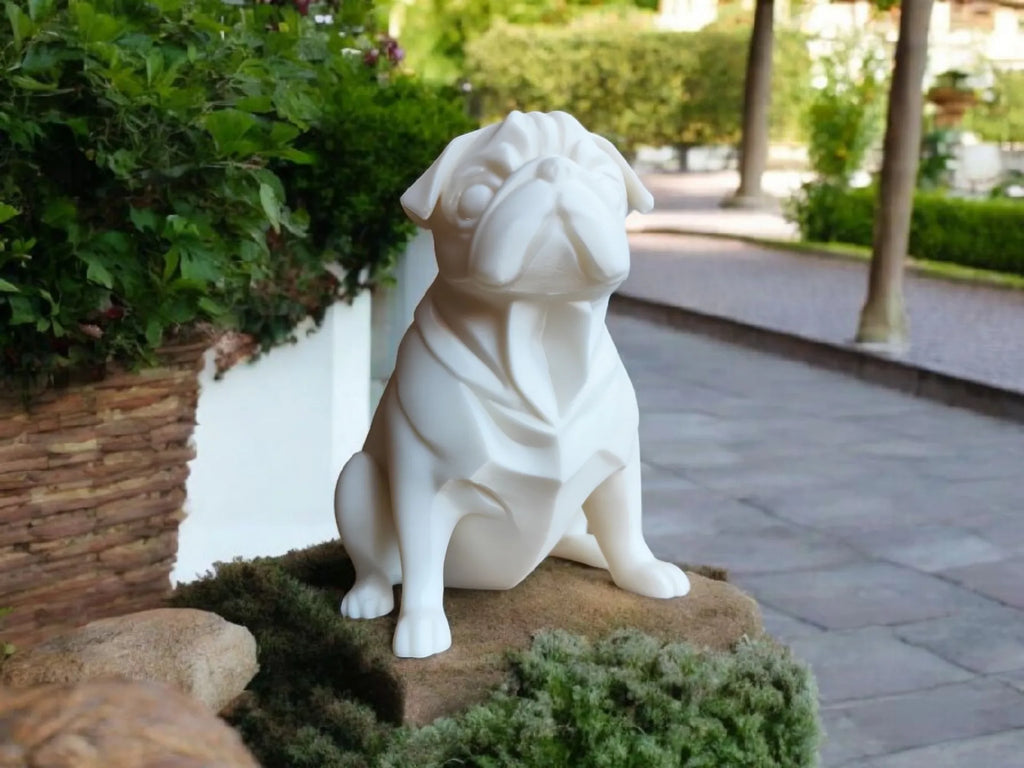 Sculpture de carlin Épurée dodu  Statue de carlin dodu