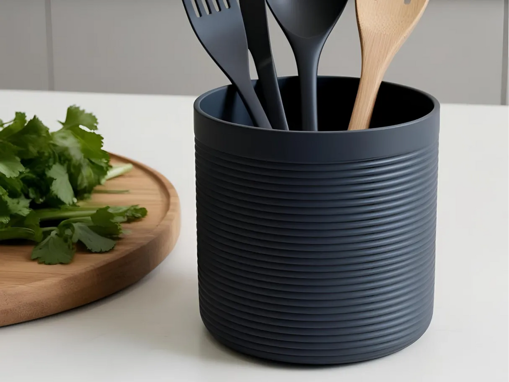 Porte-ustensiles de cuisine design côtelé