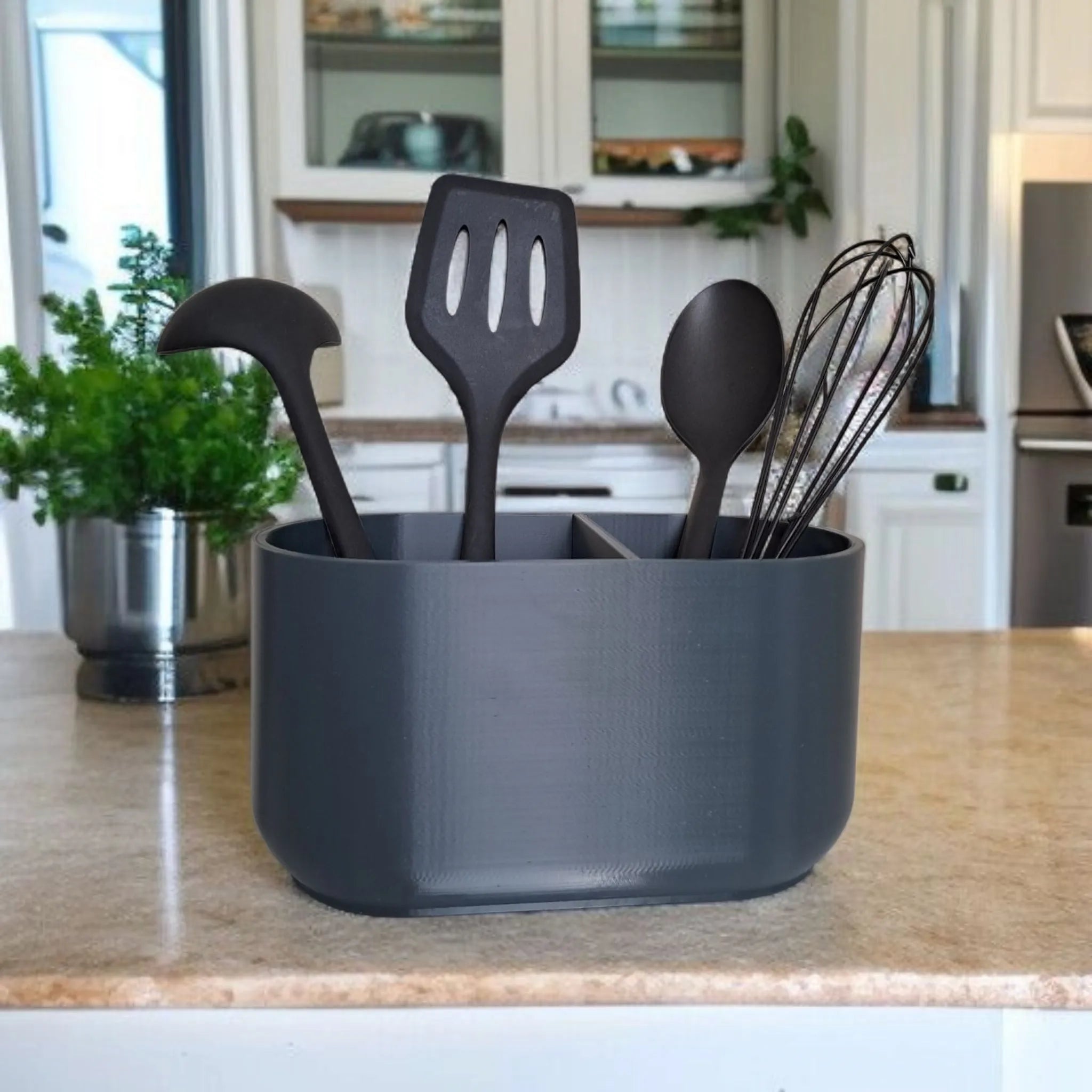 Support Moderne pour ustensiles de cuisine à 2 compartiments
