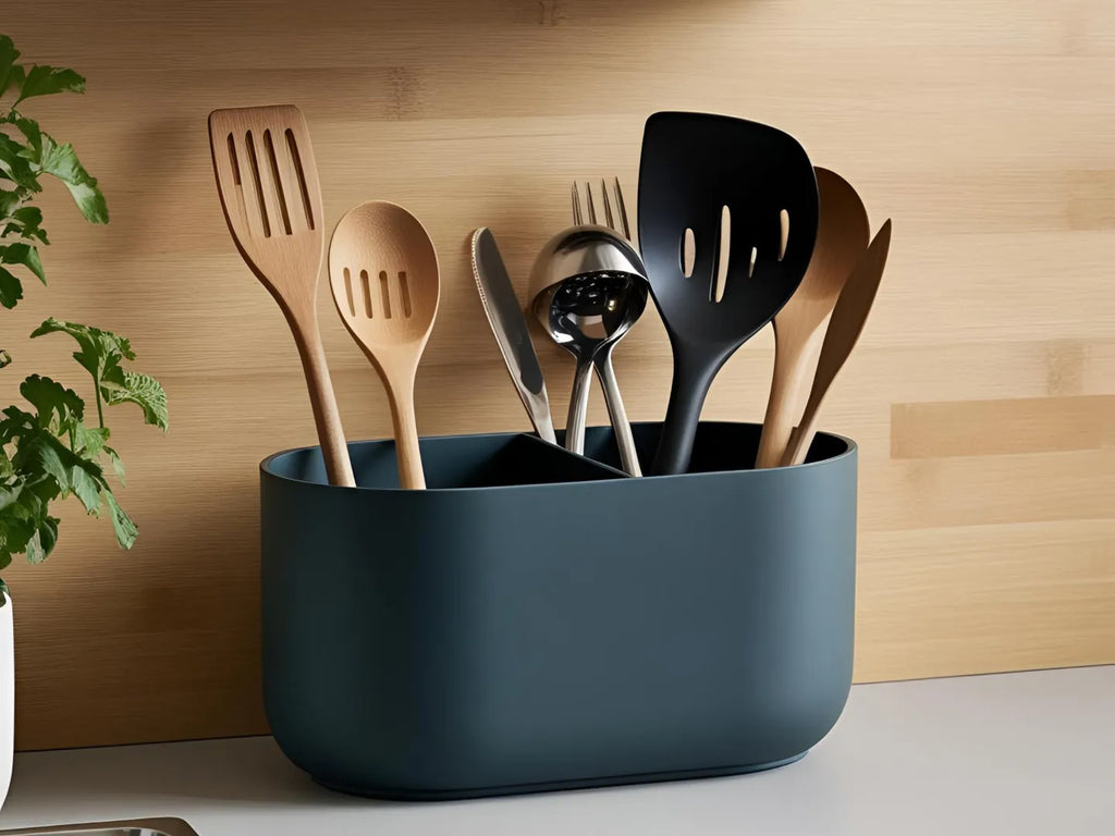Support Moderne pour ustensiles de cuisine à 2 compartiments