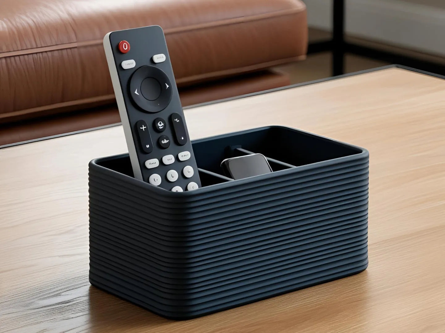 Support de télécommande au design côtelé  range-télécommandes