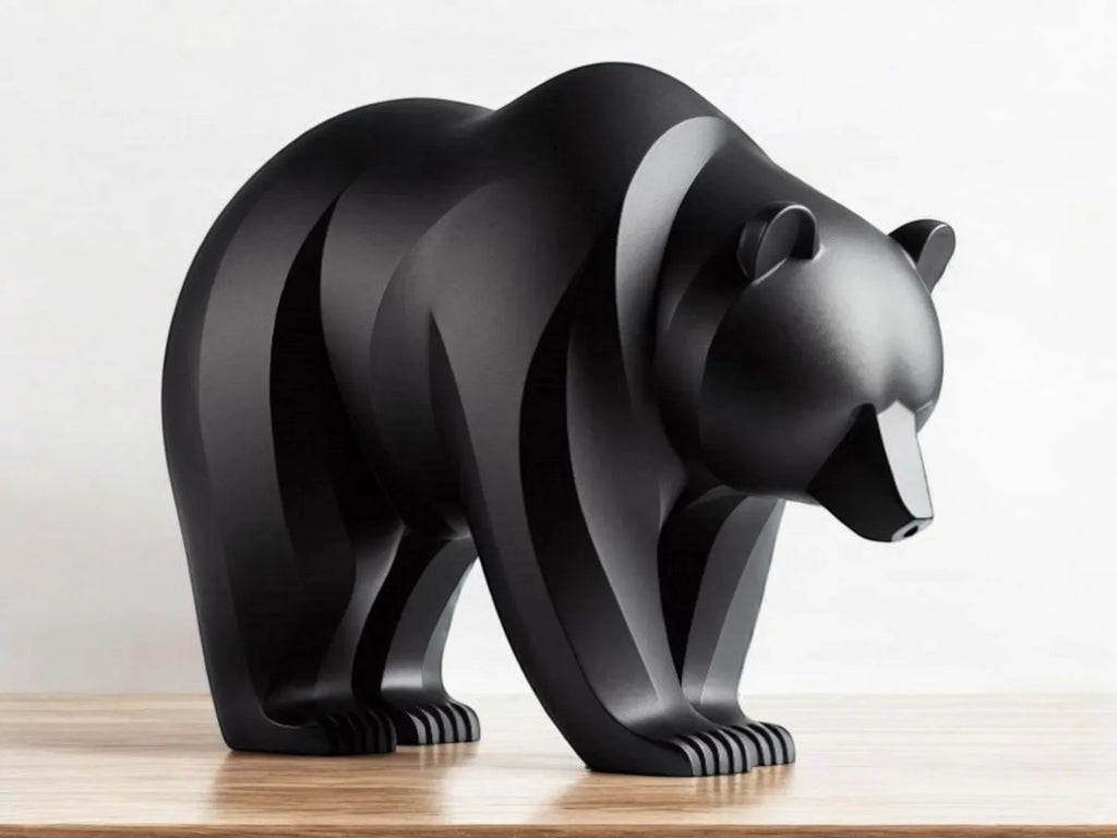 Sculpture d'ours au design Épurée