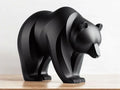Sculpture d'ours au design Épurée