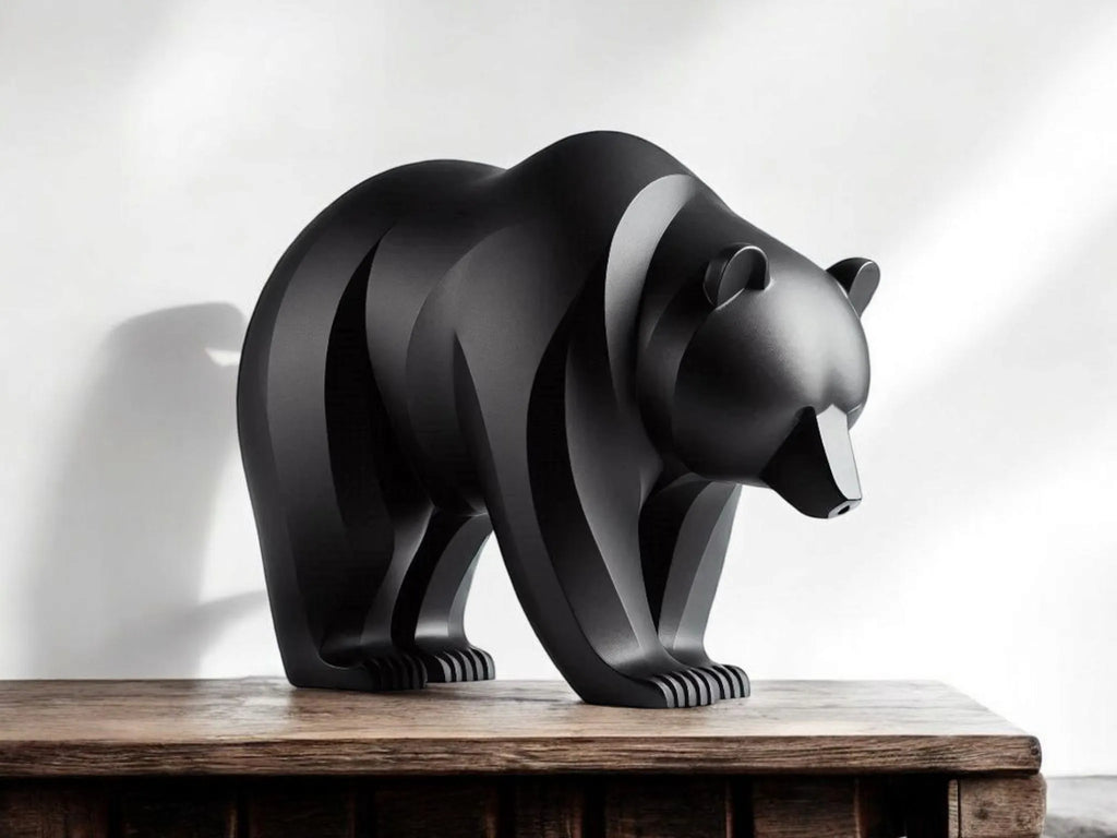 Sculpture d'ours au design Épurée