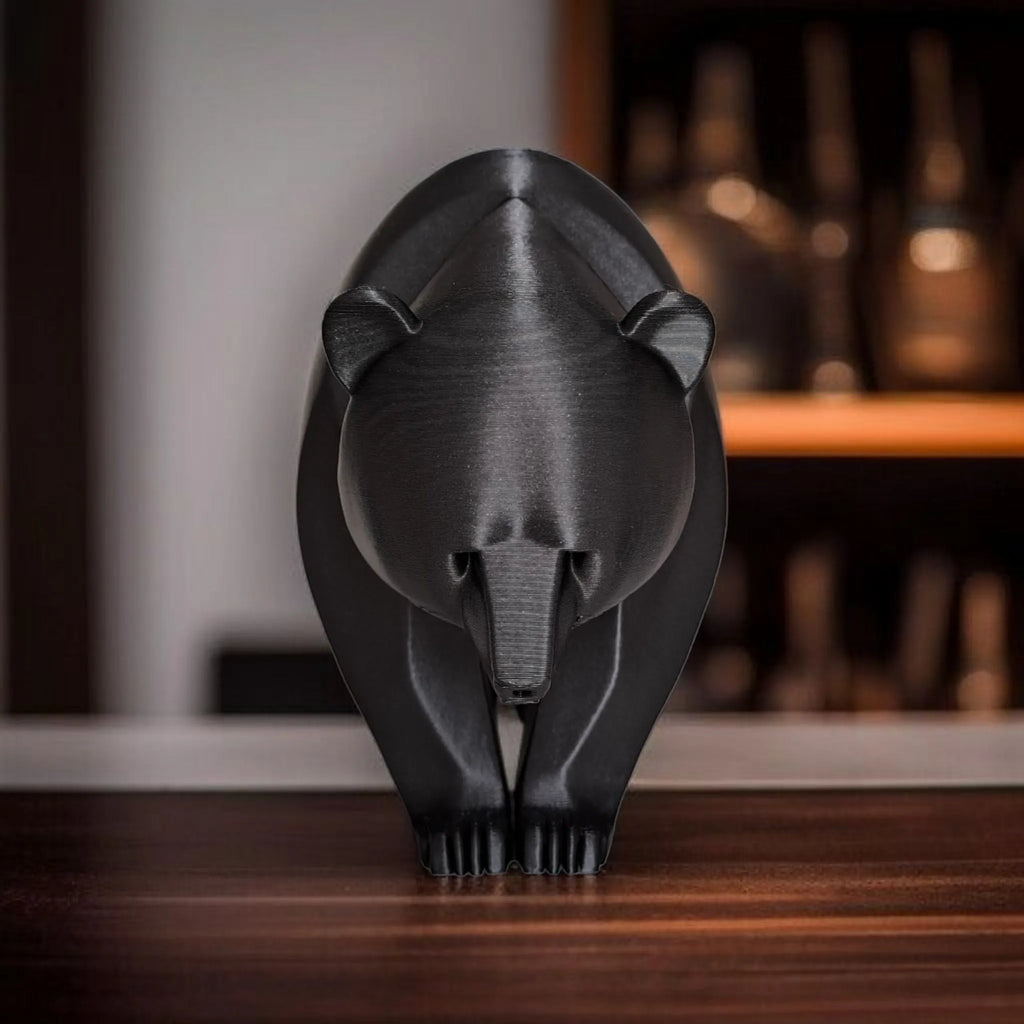 Sculpture d'ours au design Épurée