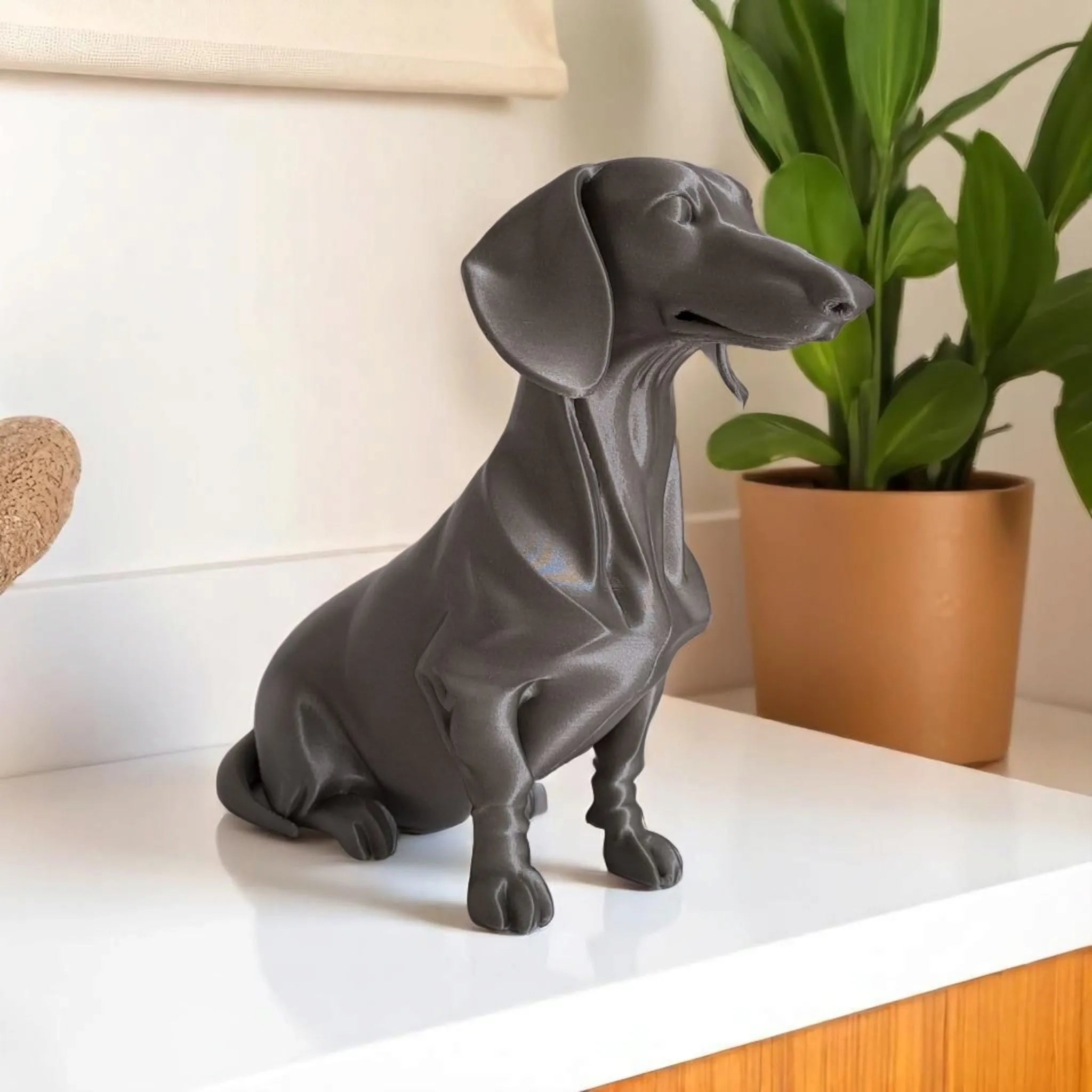 Figurine de teckel Épurée Moderne  Sculpture