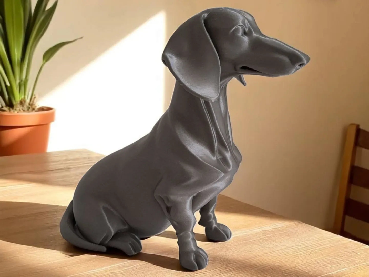 Figurine de teckel Épurée Moderne  Sculpture