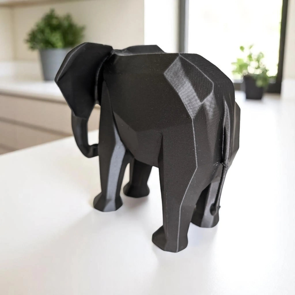 Statue d'éléphant Géométrique Épurée Moderne
