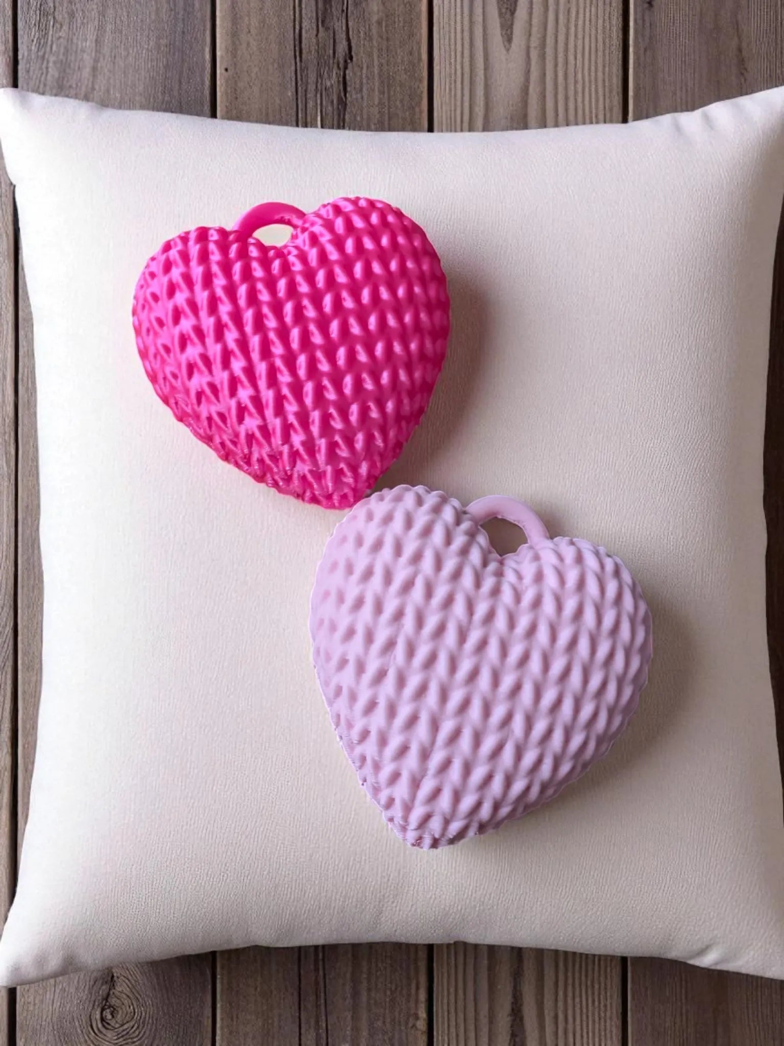 Adorable Porte-clés Tricoté en Forme de Cœur (Pas d'assemblage)