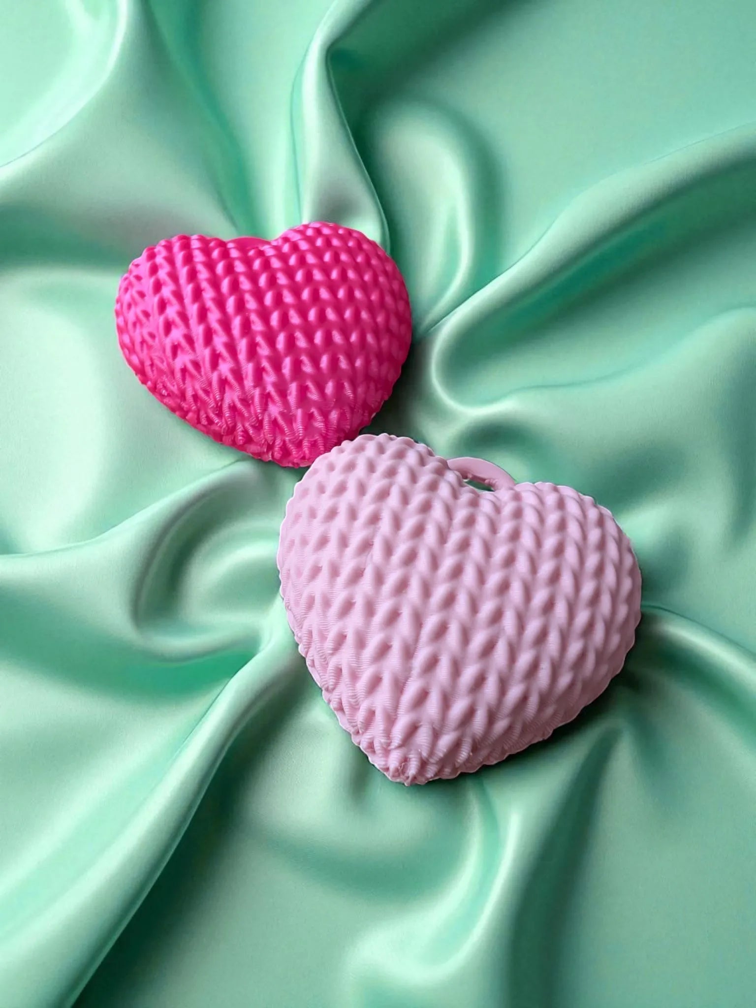Adorable Porte-clés Tricoté en Forme de Cœur (Pas d'assemblage)