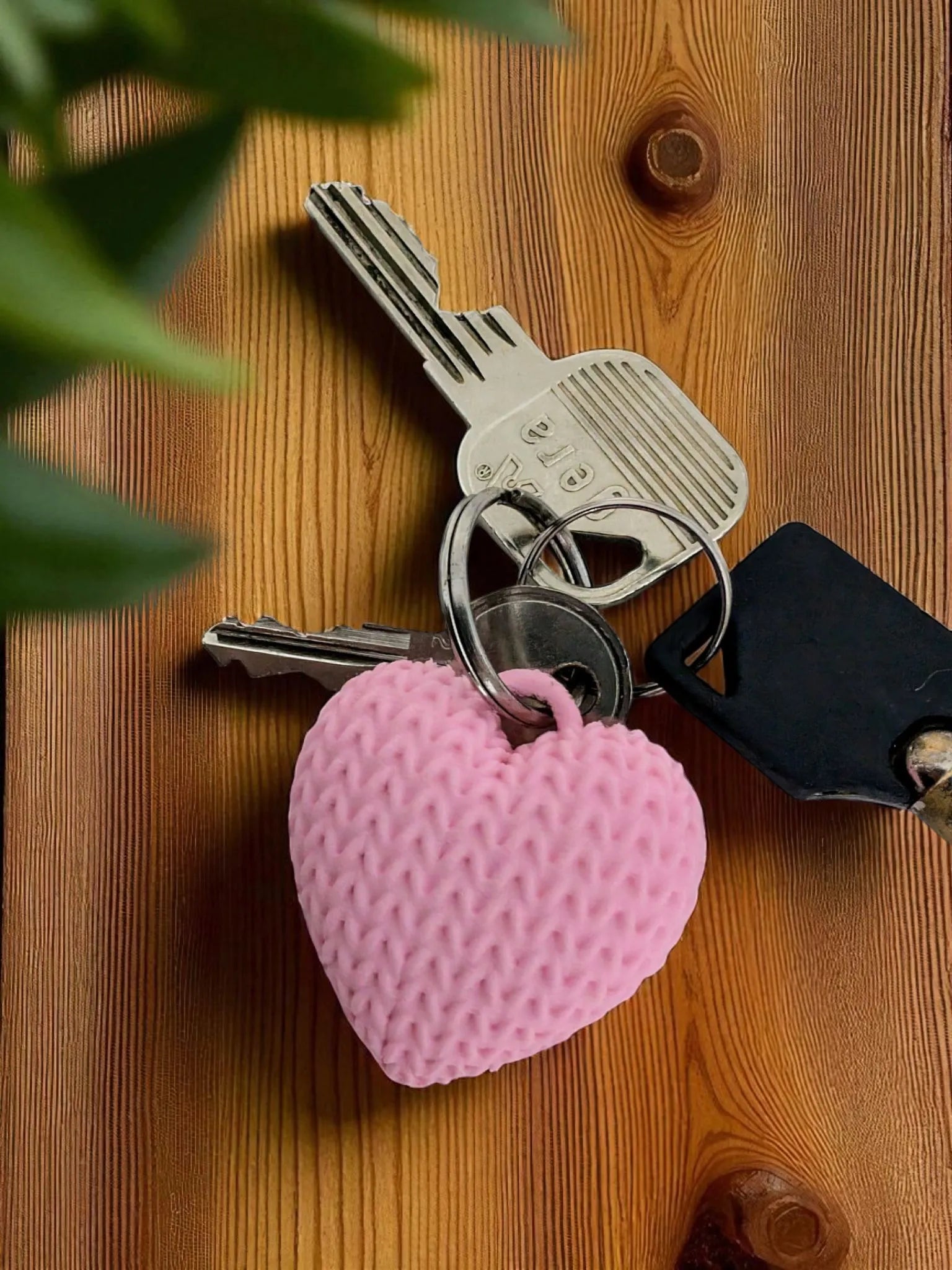 Adorable Porte-clés Tricoté en Forme de Cœur (Pas d'assemblage)