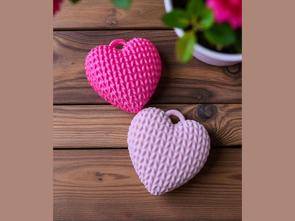 Adorable Porte-clés Tricoté en Forme de Cœur (Pas d'assemblage)