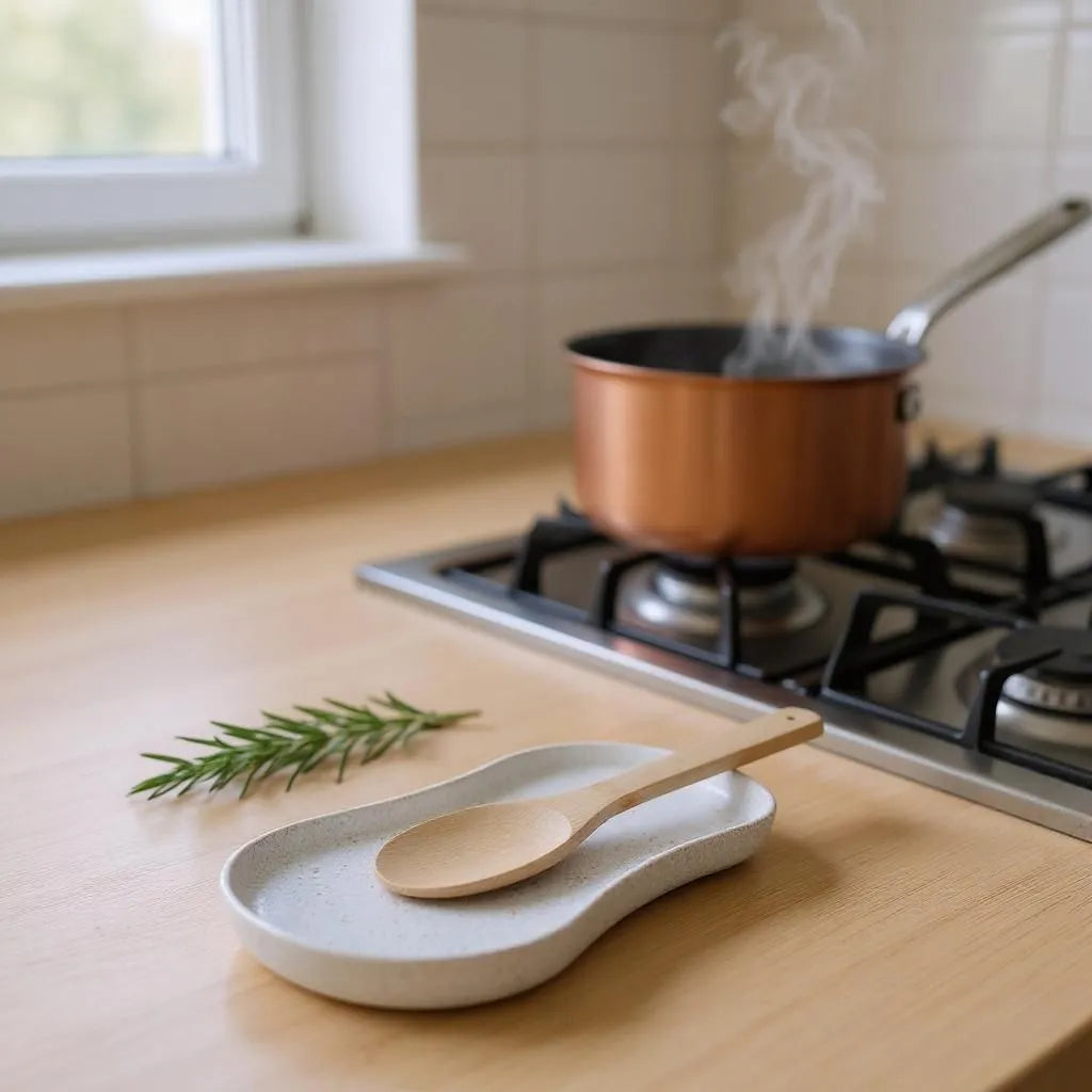 Plateau de rangement pour ustensiles de cuisine  repose-cuillère et spatule