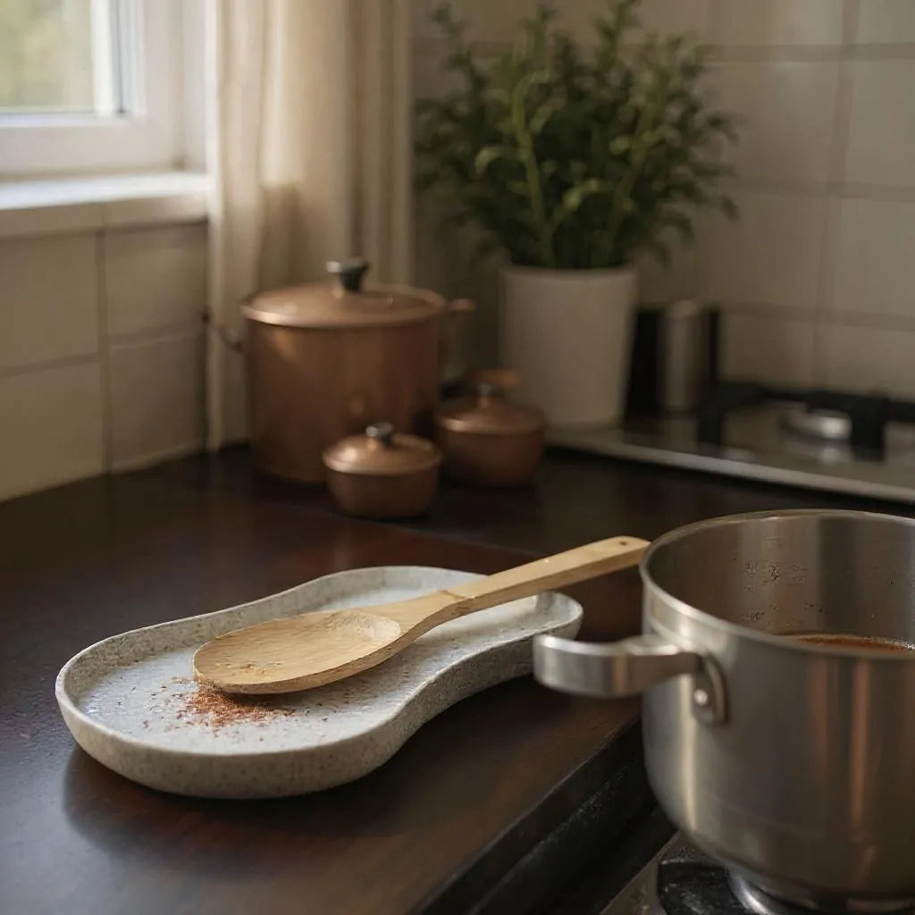 Plateau de rangement pour ustensiles de cuisine  repose-cuillère et spatule