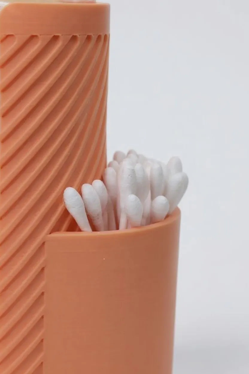 Organisateur Moderne nervuré pour cotons-tiges et disques de coton