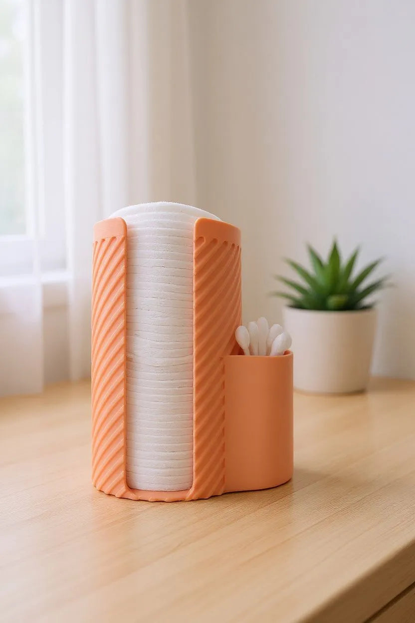 Organisateur Moderne nervuré pour cotons-tiges et disques de coton