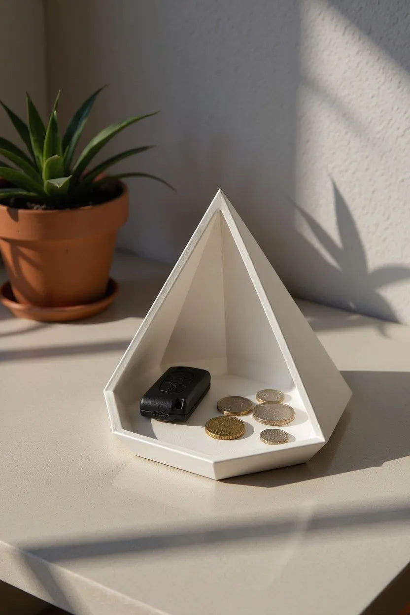 Plateau de rangement Pyramide Géométrique  Bougie Chauffe-plat  Bijoux