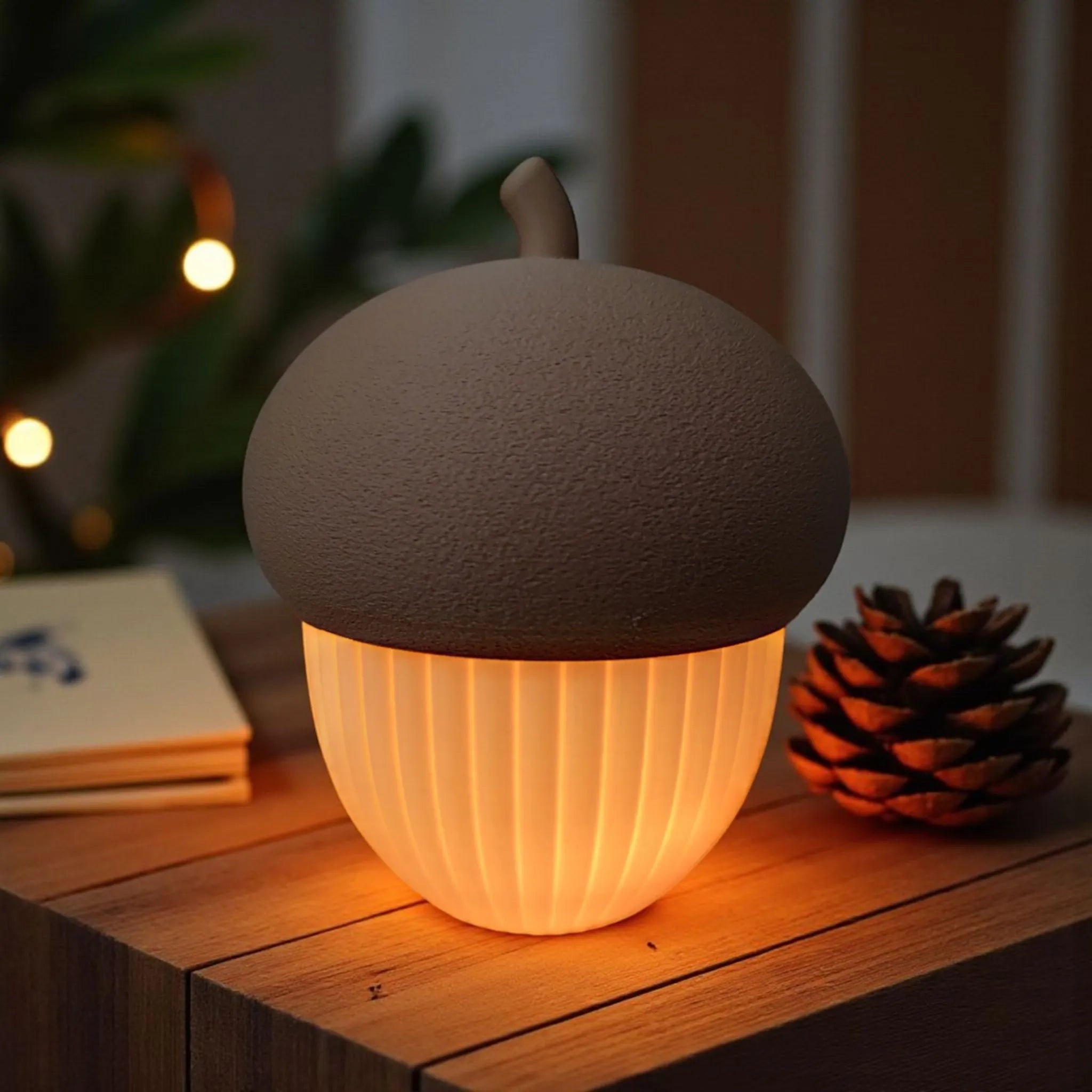 Récipient gland nervuré (compatible bougie LED)