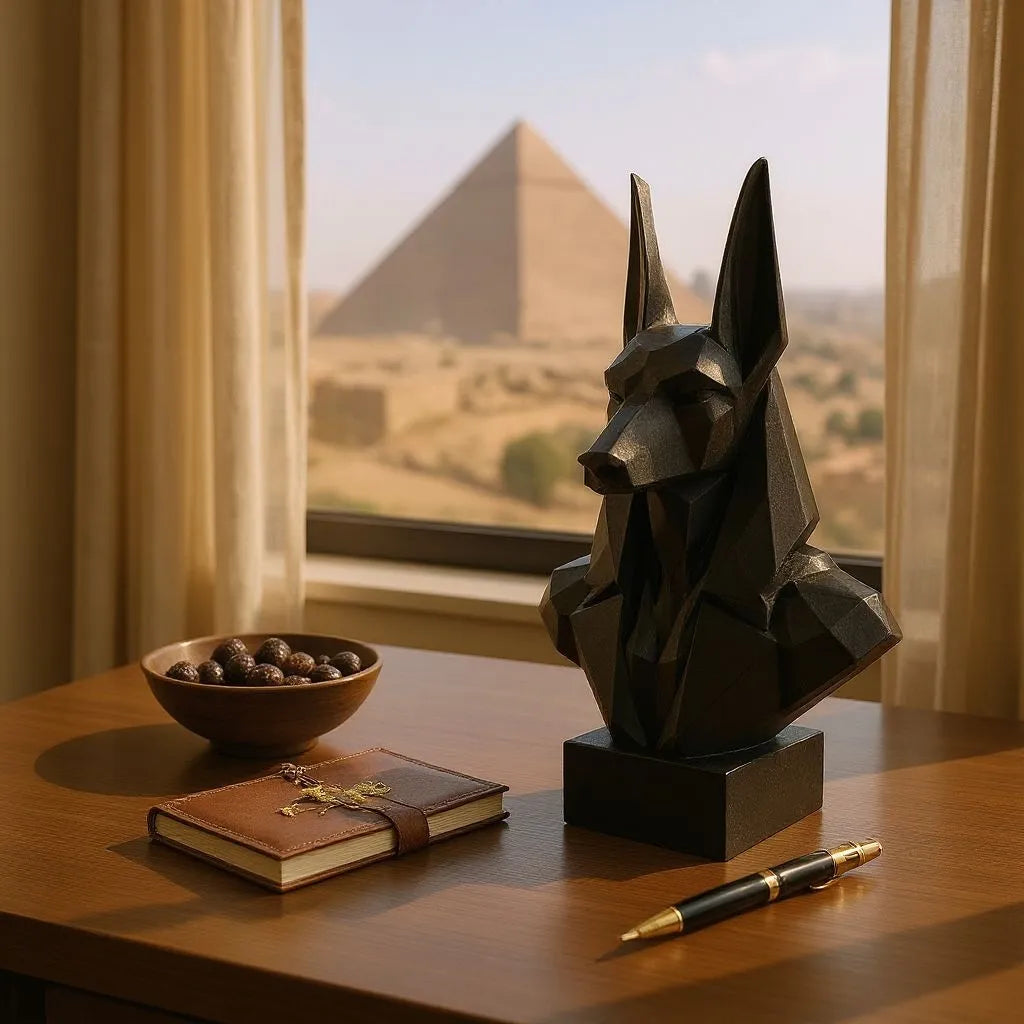 Buste d'Anubis en Géométrique