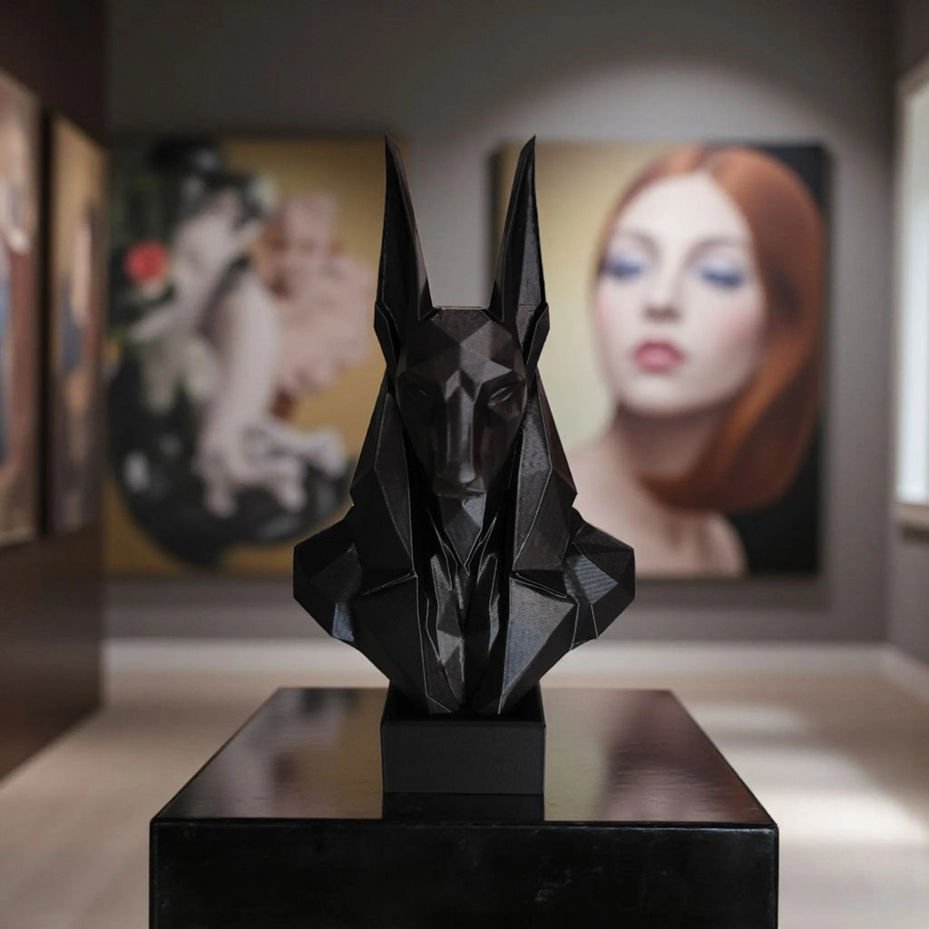 Buste d'Anubis en Géométrique