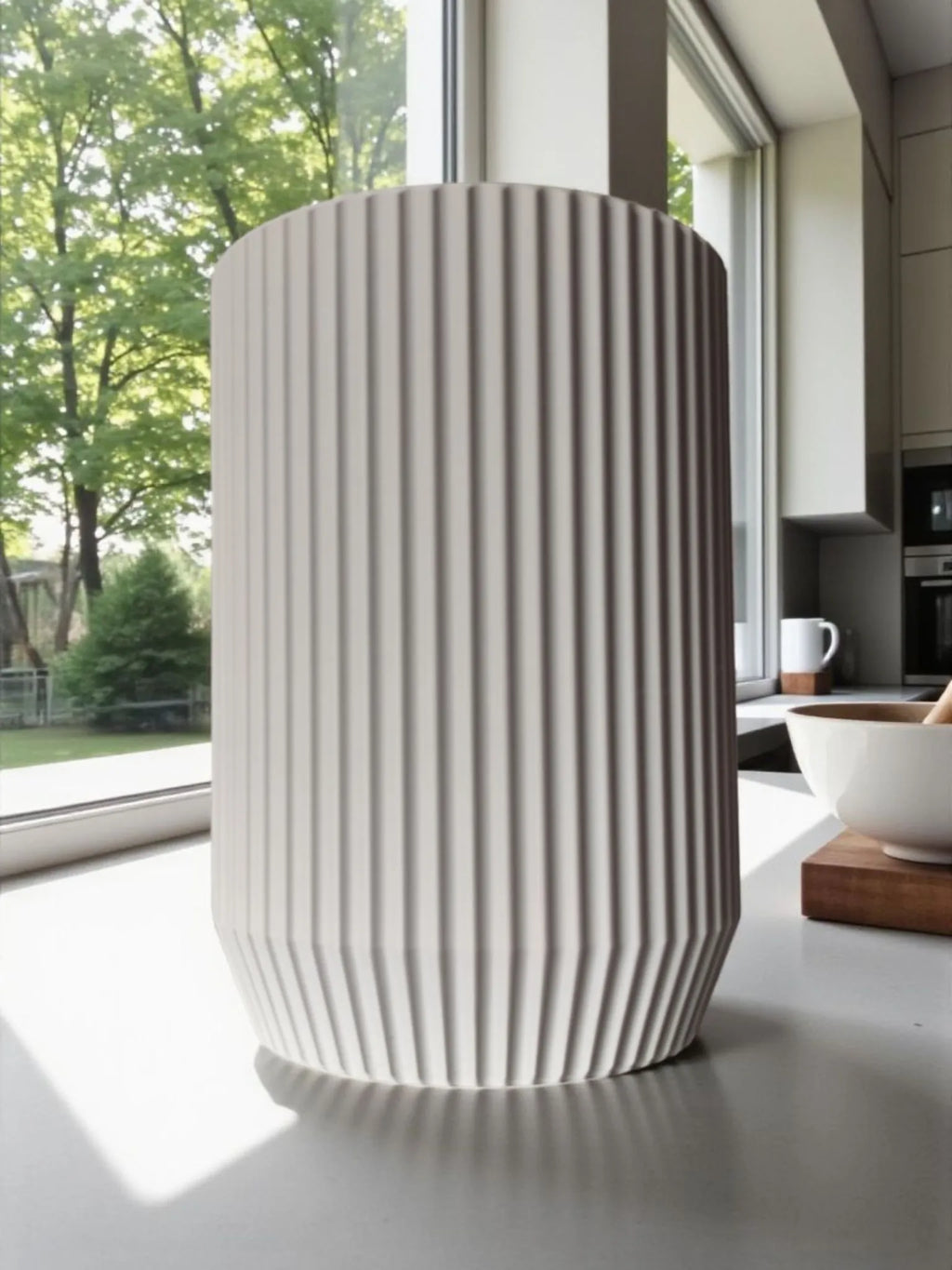 Porte-ustensiles de cuisine nervuré Moderne